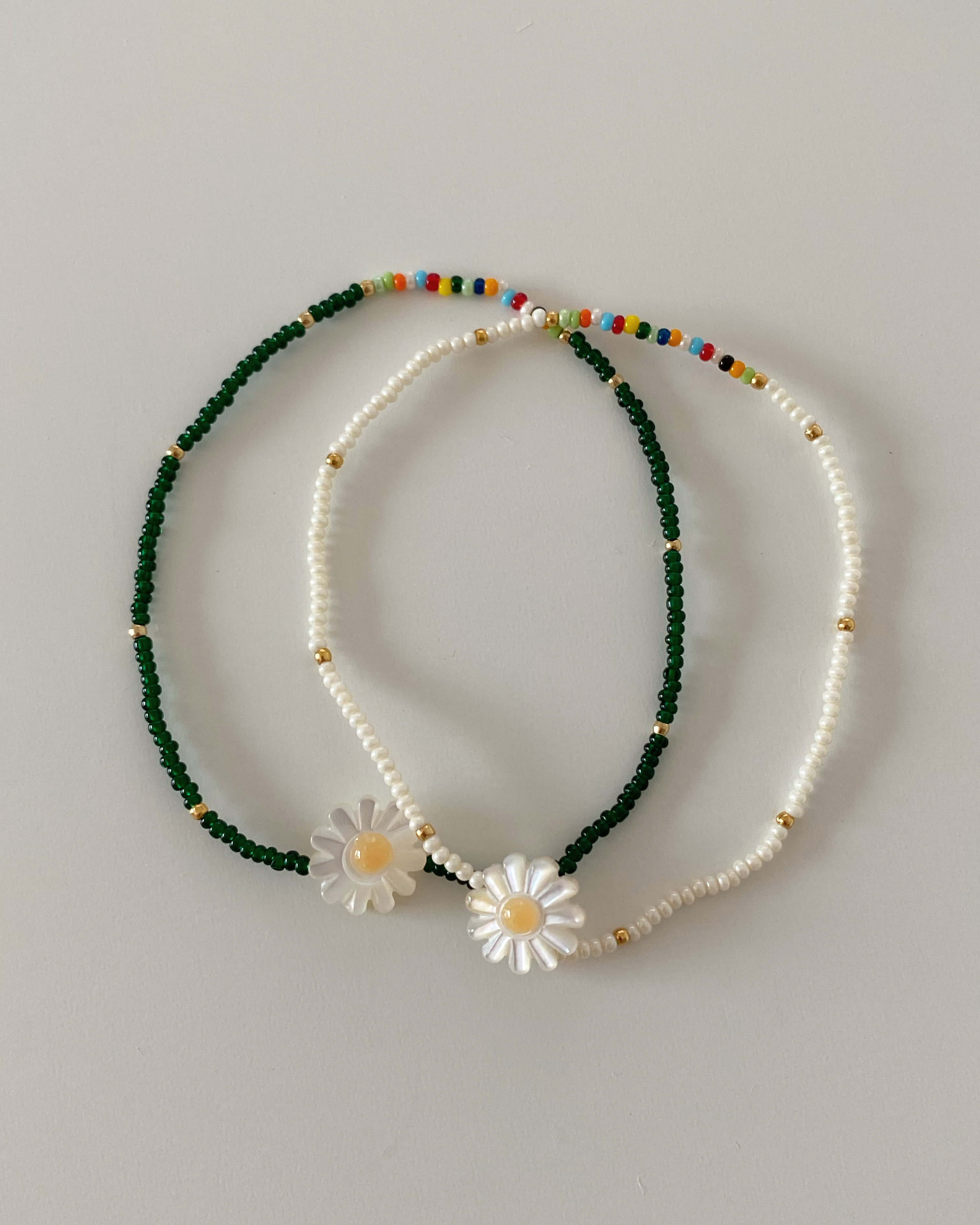 엣더룸 - jelly flower beads bracelet (2color)